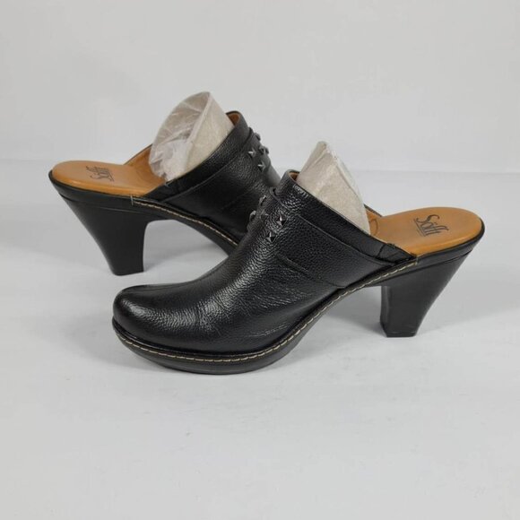Sofft Black Leather Mules # 224 Size 8.5 M - Picture 2 of 9